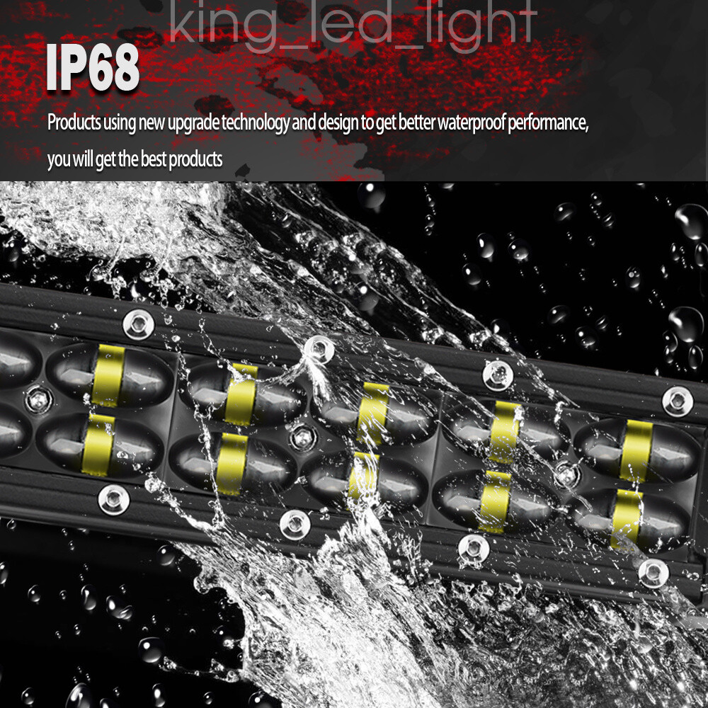52″ 1200W LED Work Light Bar +4″ Pods Wire Kit For Jeep Wrangler JL Gladiator JT