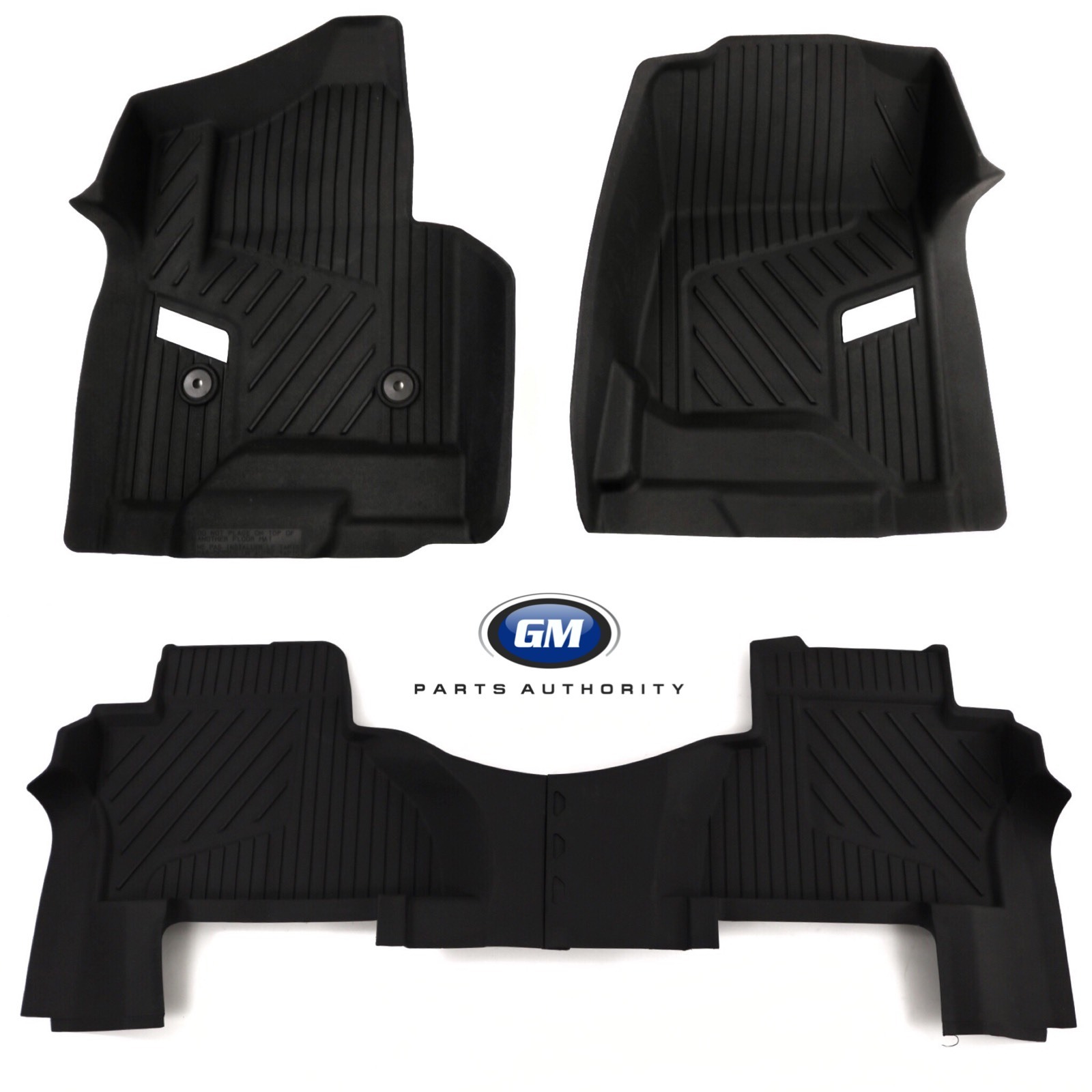 2015-2020 Cadillac Escalade All Weather Front & 2nd Row Floor Liners Jet Black