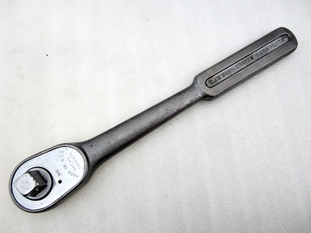 Vintage 1940’s Wards Master Quality 1/2″ Drive Ratchet Made in USA