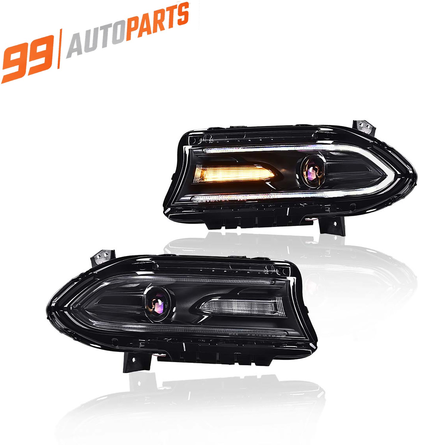 For Dodge Charger 2015-2021 2022 2023 Halogen LED DRL Projector Headlights Lamps