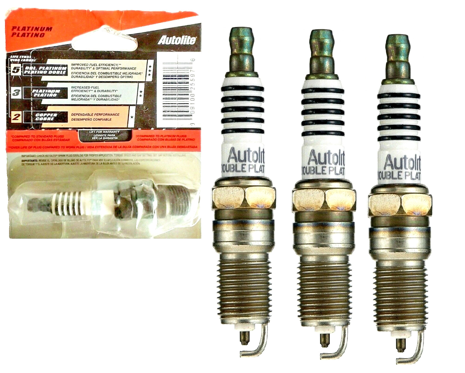 (Lot of 4) Spark Plug Double Platinum AUTOLITE APP5245