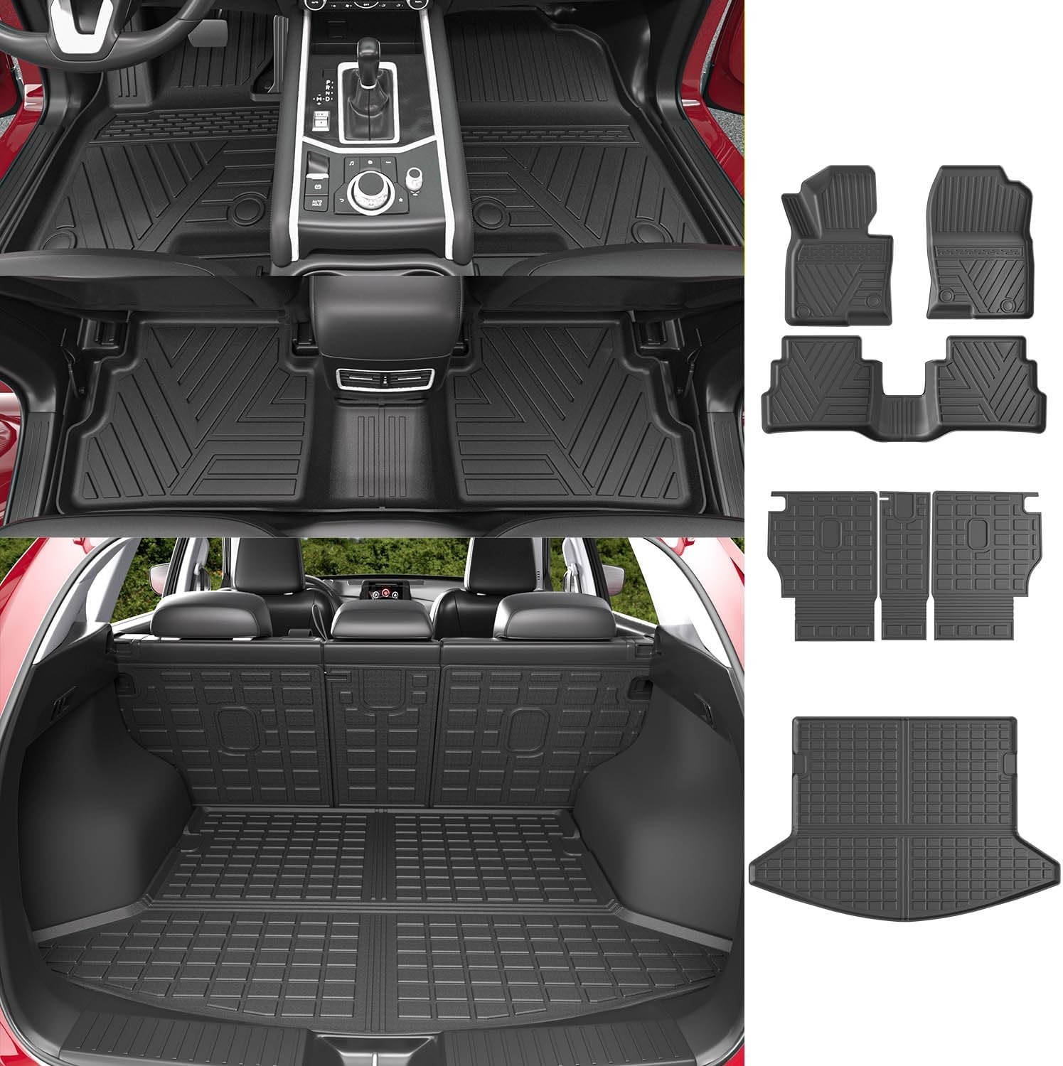 For 2017-2022 Mazda CX-5 Floor Mats Cargo Mats Backrest Mats Trunk Liners TPE