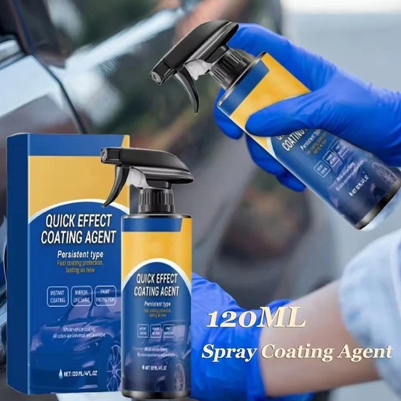 Ceramic Car Coating Spray – 120ml Quick-Dry UV Guard Quick Effect Coating Agent