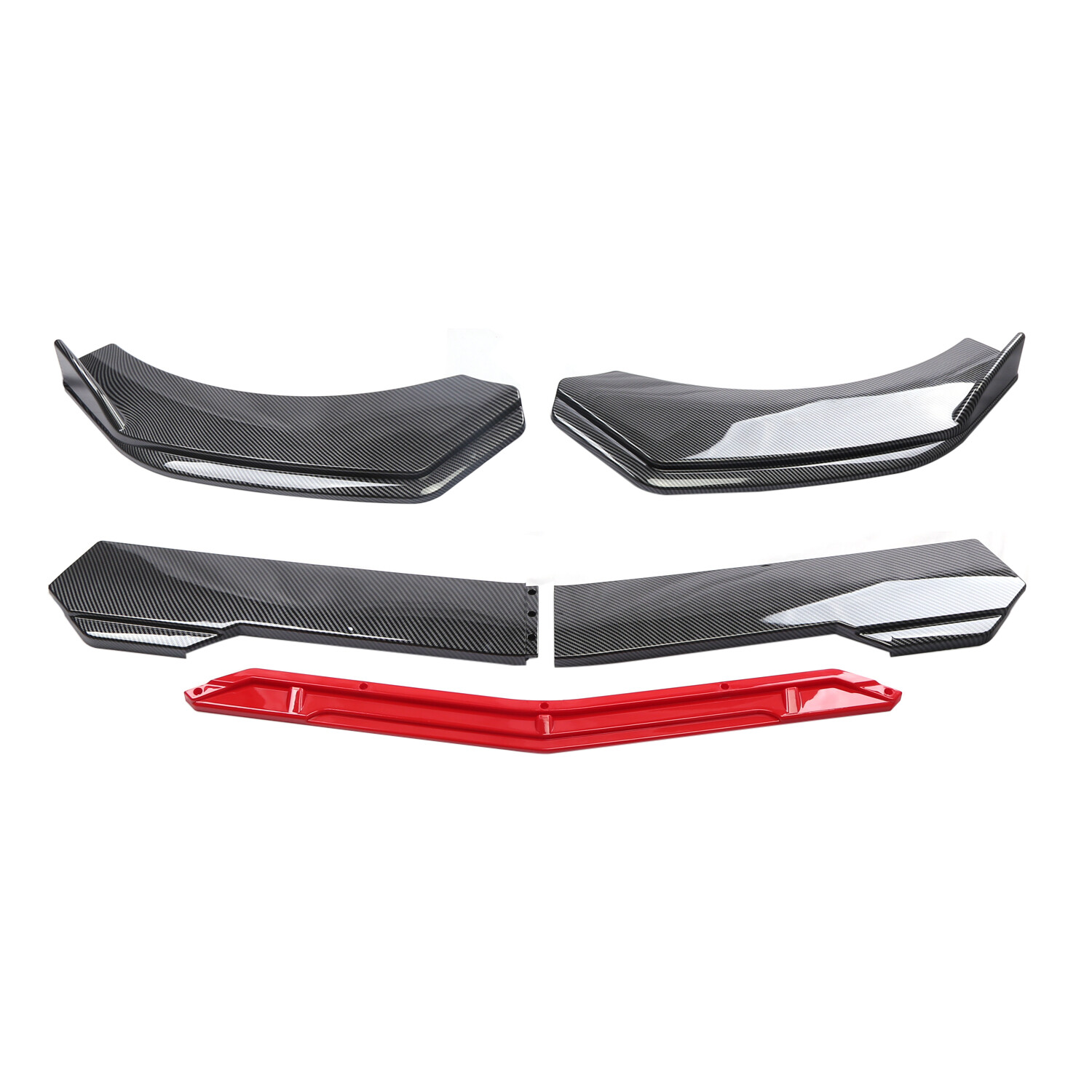 For AUDI A3 A4 A5 Front Bumper Lip Splitter Spoiler Body Kit Carbon Fiber