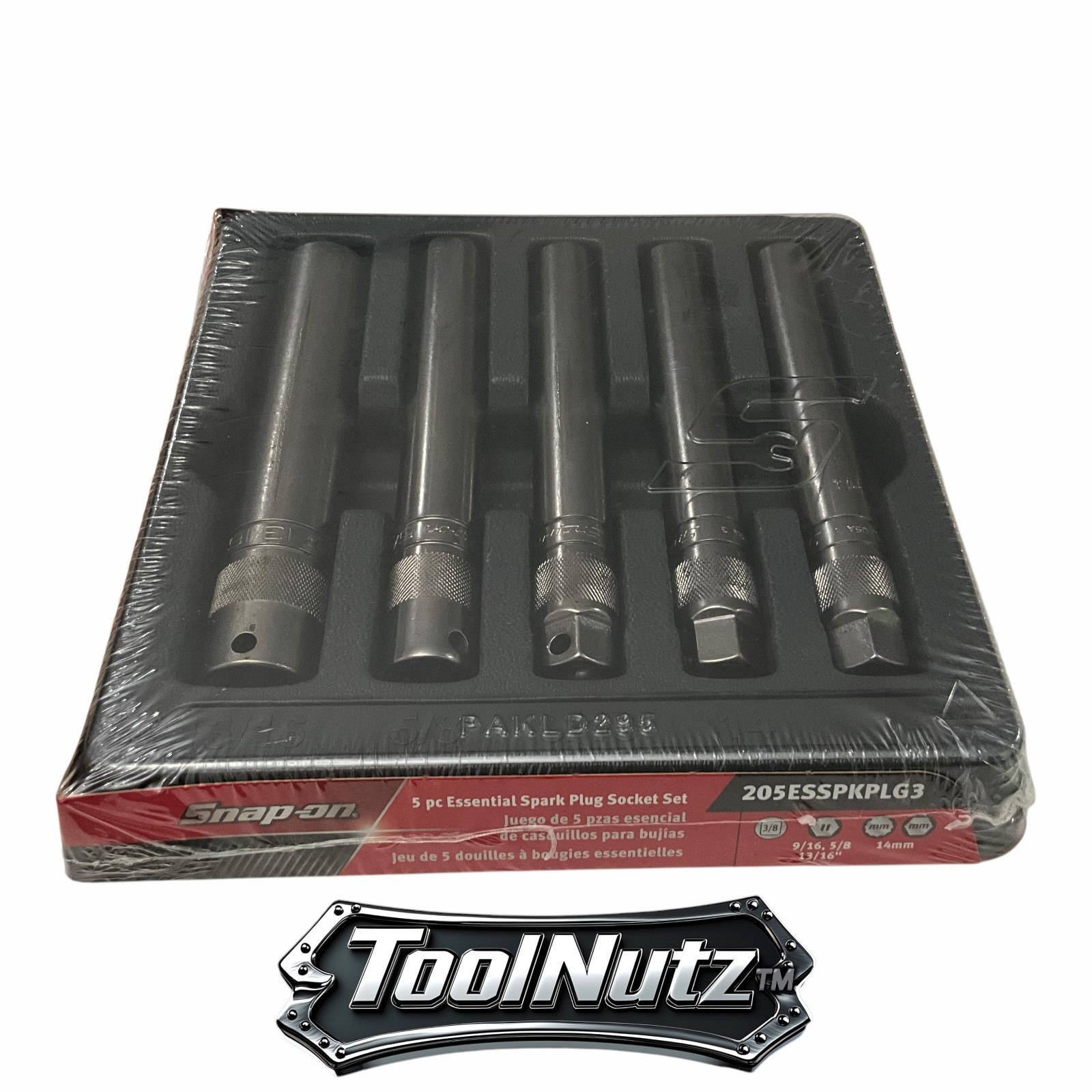 Snap-on Tools NEW 205ESSPKPLG3 5pc 3/8″ Drive SAE & Metric Spark Plug Socket Set
