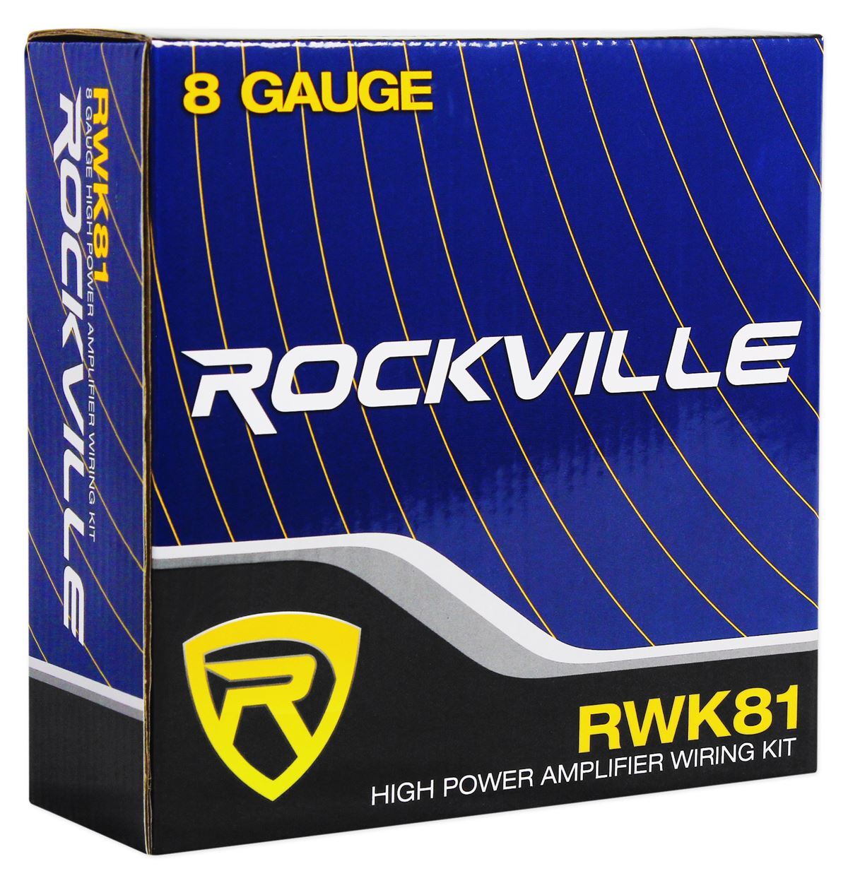 Rockville RWK81 8 Gauge Complete Amp Installation Wire Kit with 100% Copper RCA