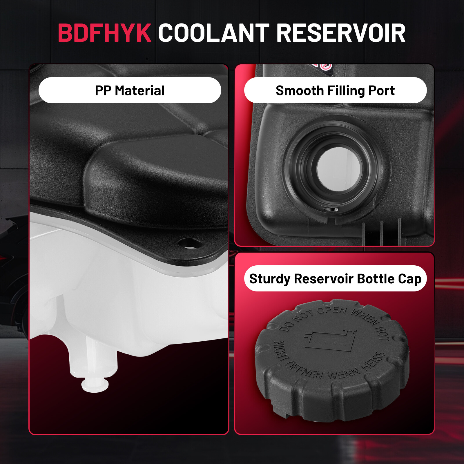 Coolant Recovery Expansion Tank W/ Cap For Mercedes Benz C230 C240 CLK350 CLK500