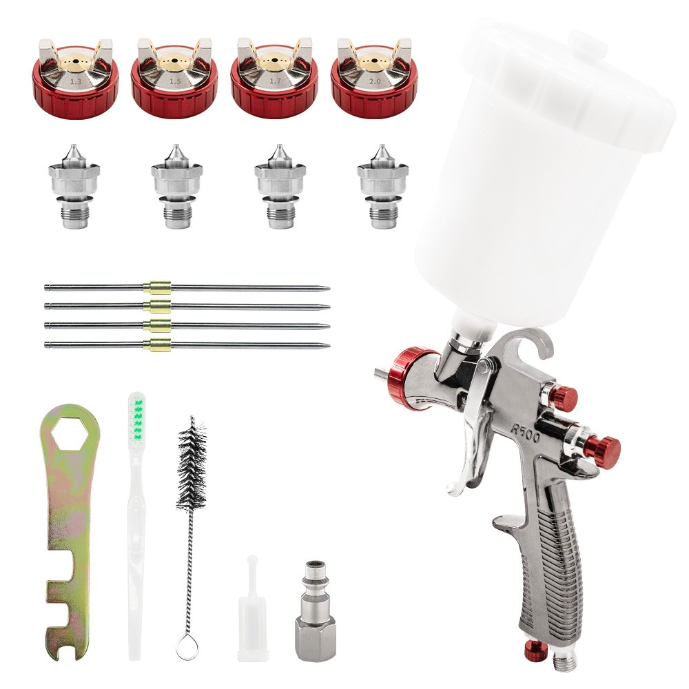 LVLP Spray Gun 1.3/1.5/1.7/2.0mm Automotive,Body Repair for Primer,Top Coat