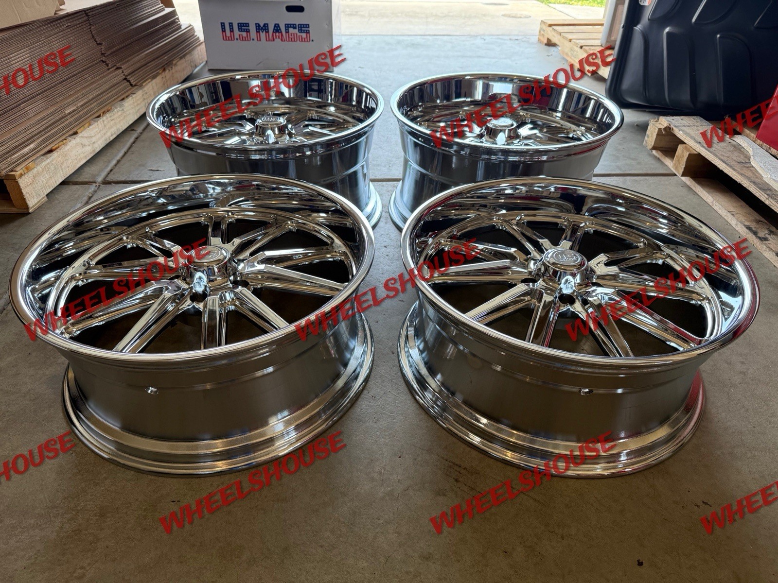 22×9 22×11 US MAGS RAMBLER U110 CHROME WHEELS RIMS C10 GMC CHEVY OBS C1500 5×127