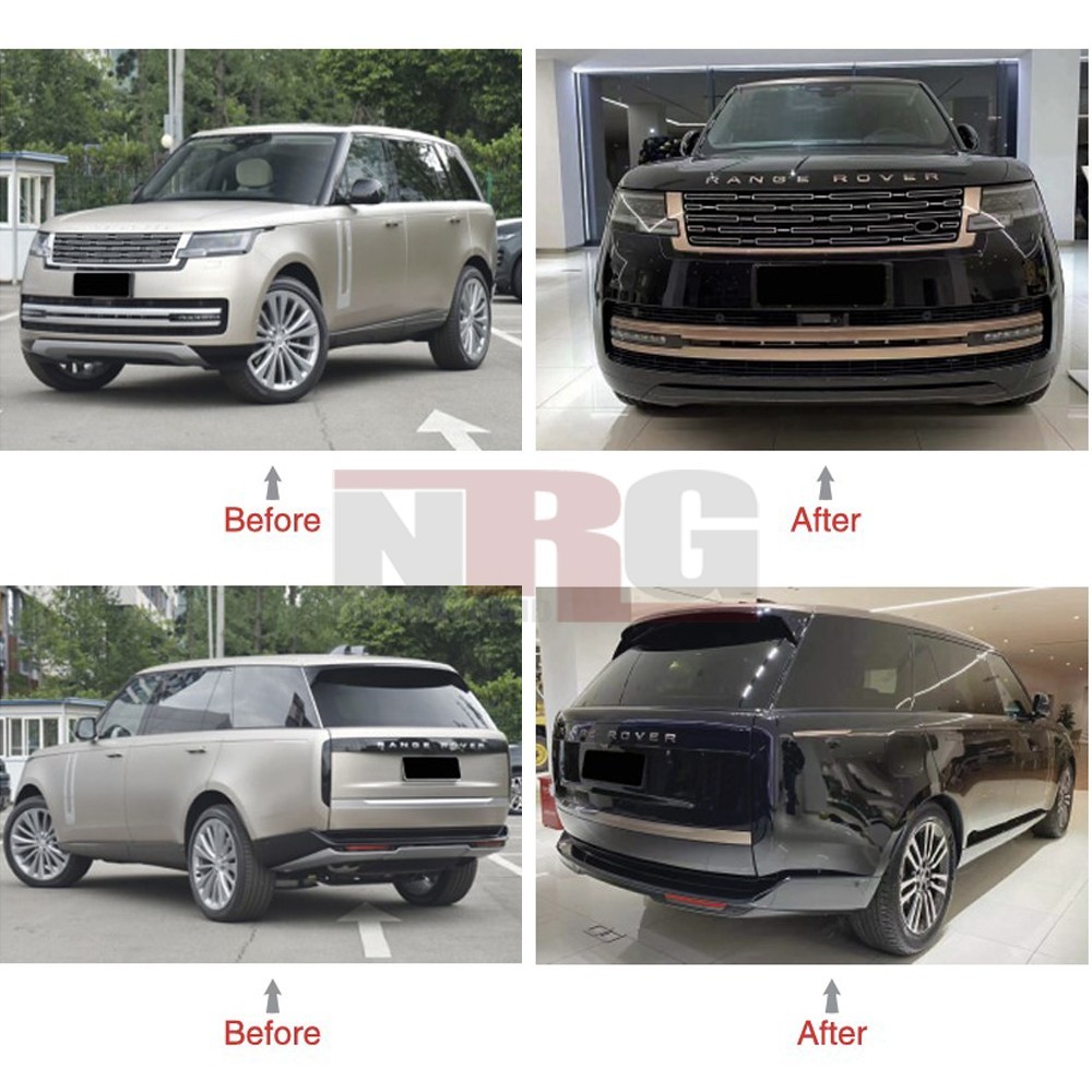 for 2023-2025 Range Rover Land Rover black grille with gold molding trim kit