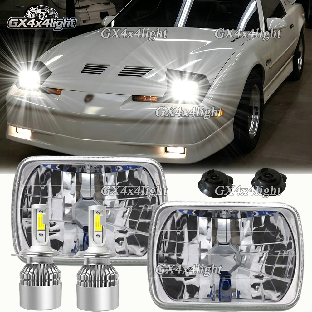 Pair 4×6″ LED Headlights Hi/Lo Beam fit Pontiac Firebird 1991-1997 Trans Sport