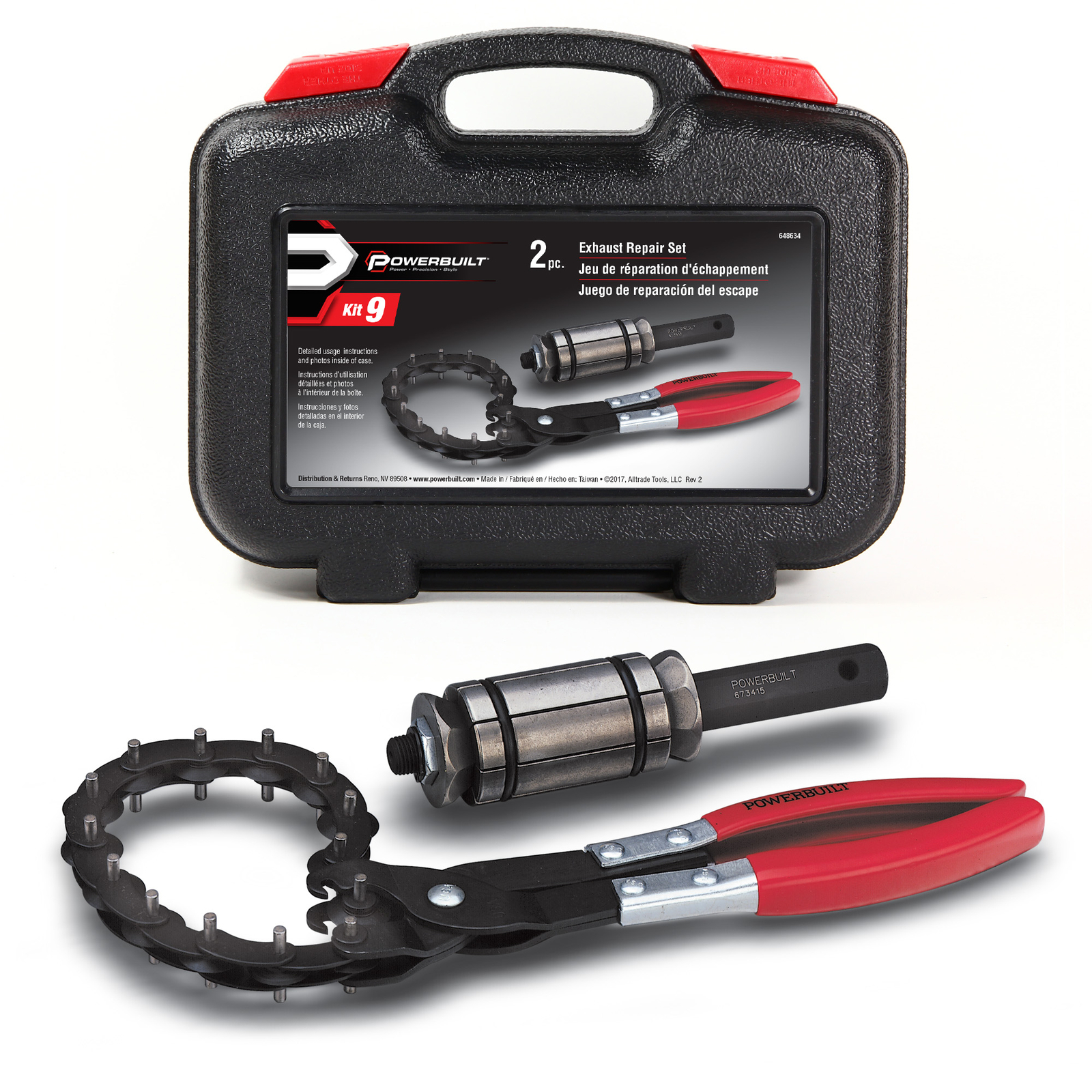 Powerbuilt 2 Piece Exhaust Set Kit 9, Pipe Cutter, Pipe Expander – 648634
