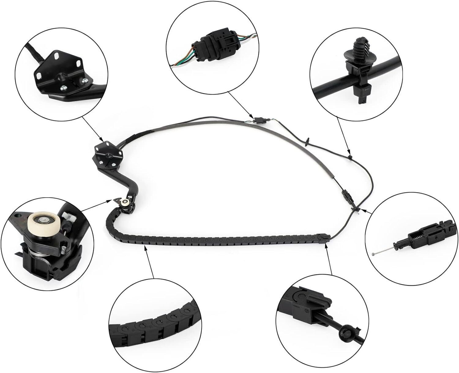 New Sliding Door Cable Lower Bottom Roller Track for Mercedes-Benz 9068203369