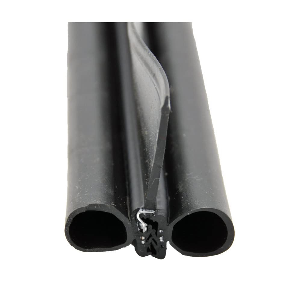 AP Products 018-478 Black Rubber Double Bulb Seal with Slide-On Clip