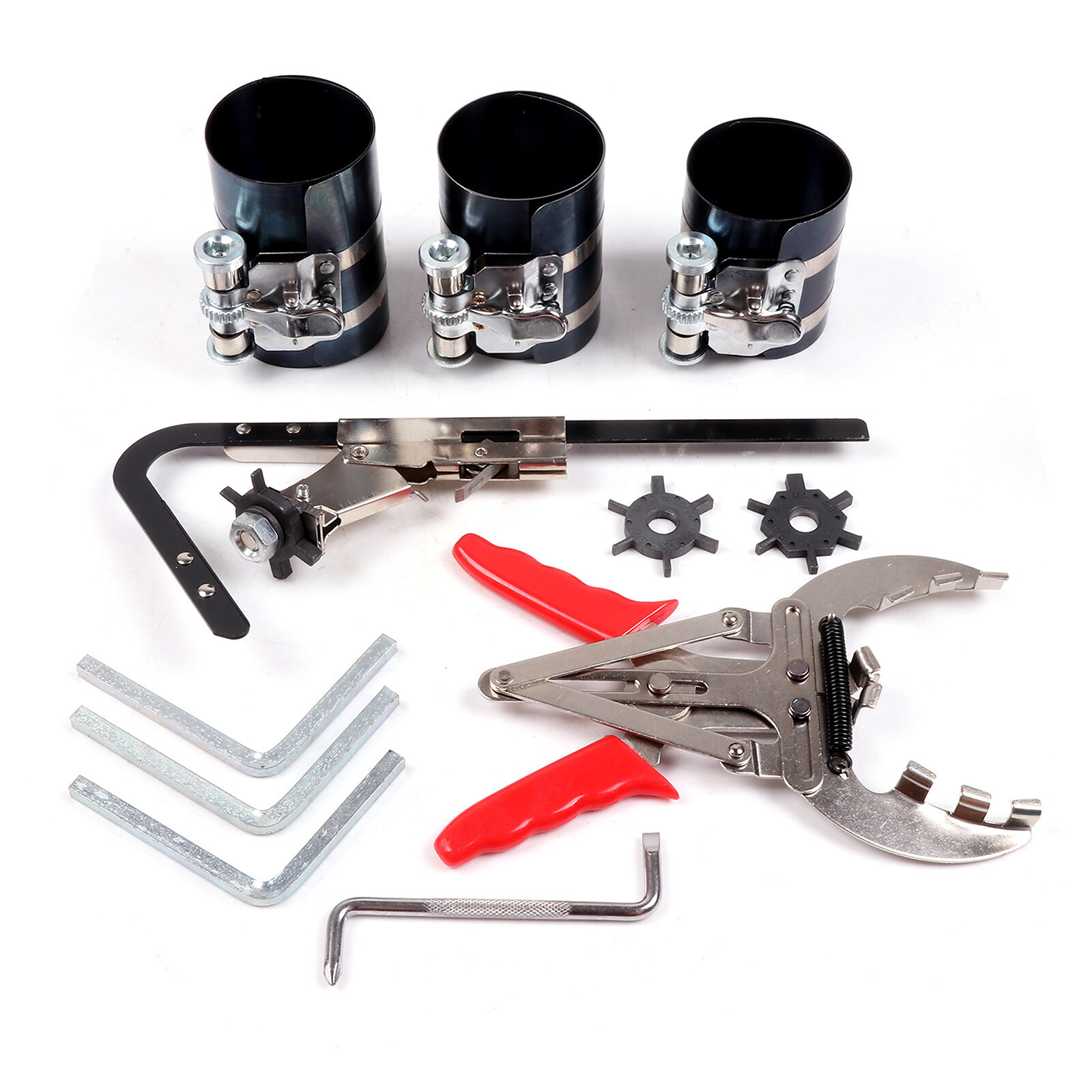 ✅9PC Piston Ring Service Tool Set Auto Engine Cleaning Ring Expander Compressor