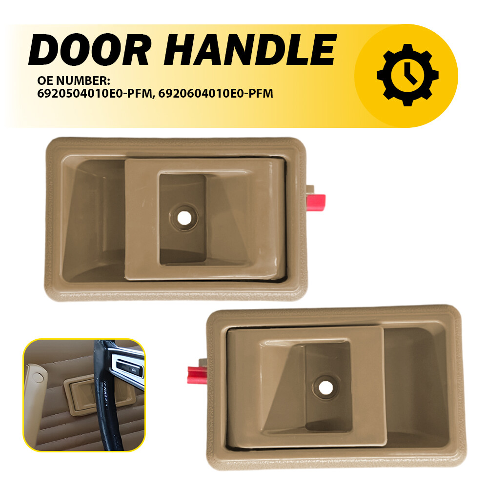 Inside Interior Door Handle Beige Left & Right 2PCS For Toyota Tacoma 1995-2000