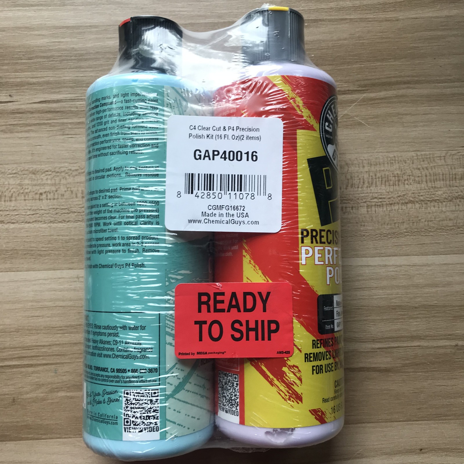 Chemical Guys – C4 & P4 Correction Compound & Paint Perfection Polish (2 Pack)