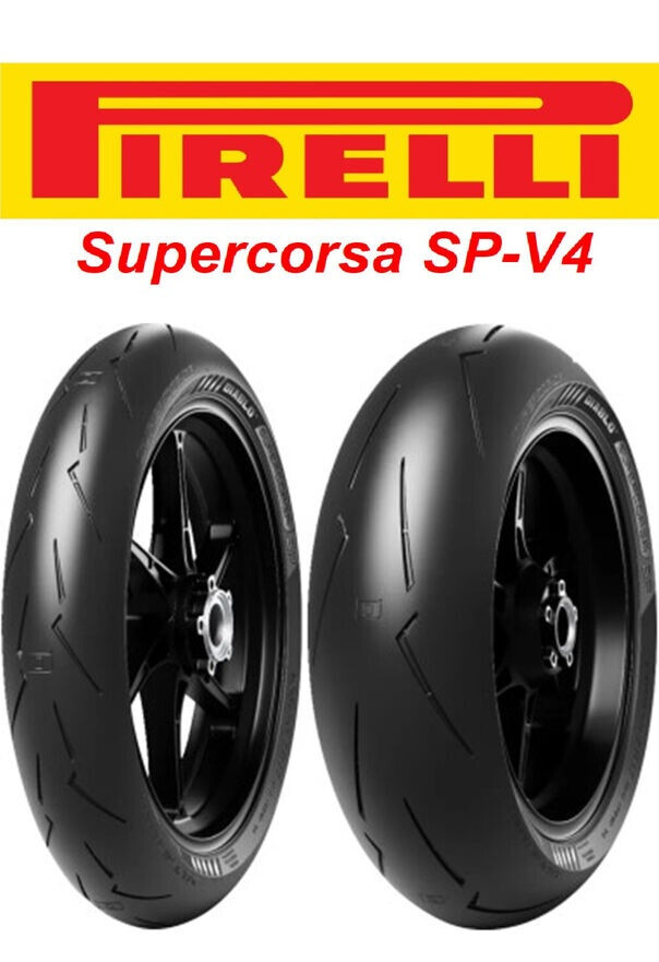 PIRELLI DIABLO SUPERCORSA SP-V4 TIRE SET 120/70R17 + 200/60R17 APRILIA DUCATI