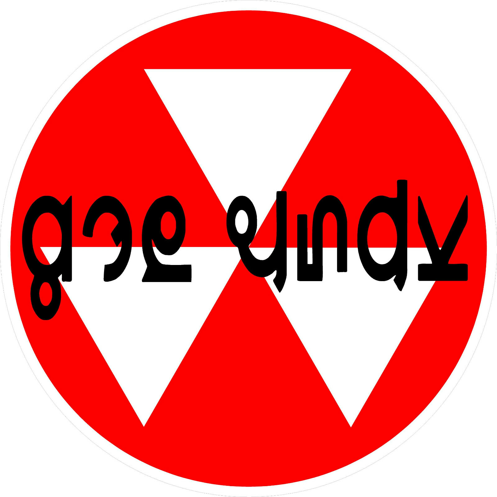 #4485 (1) 3.75″ Danger Radiation Fallout Safety Decal Sticker Laminated Alien