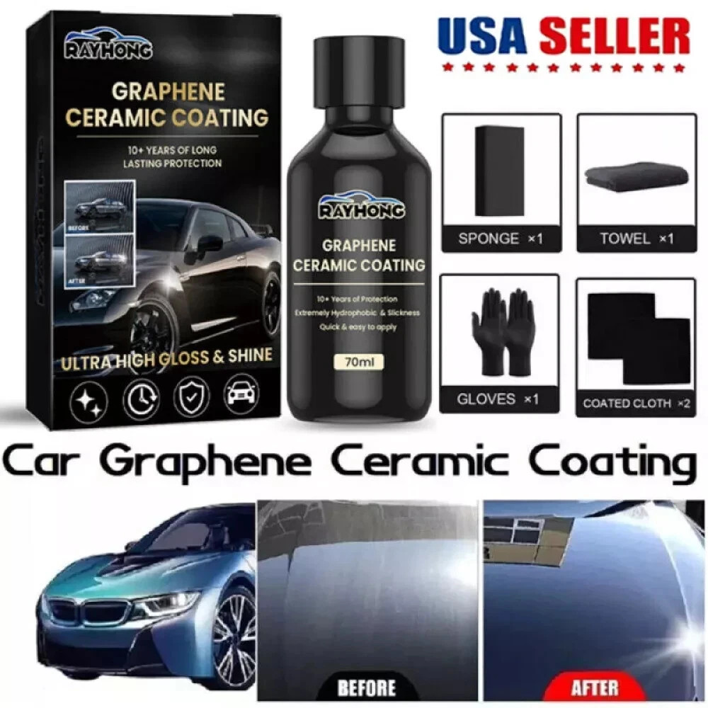 Car Graphene Ceramic Coating Kit, 70ml Car Paint Protect Ceramic Coating Agent