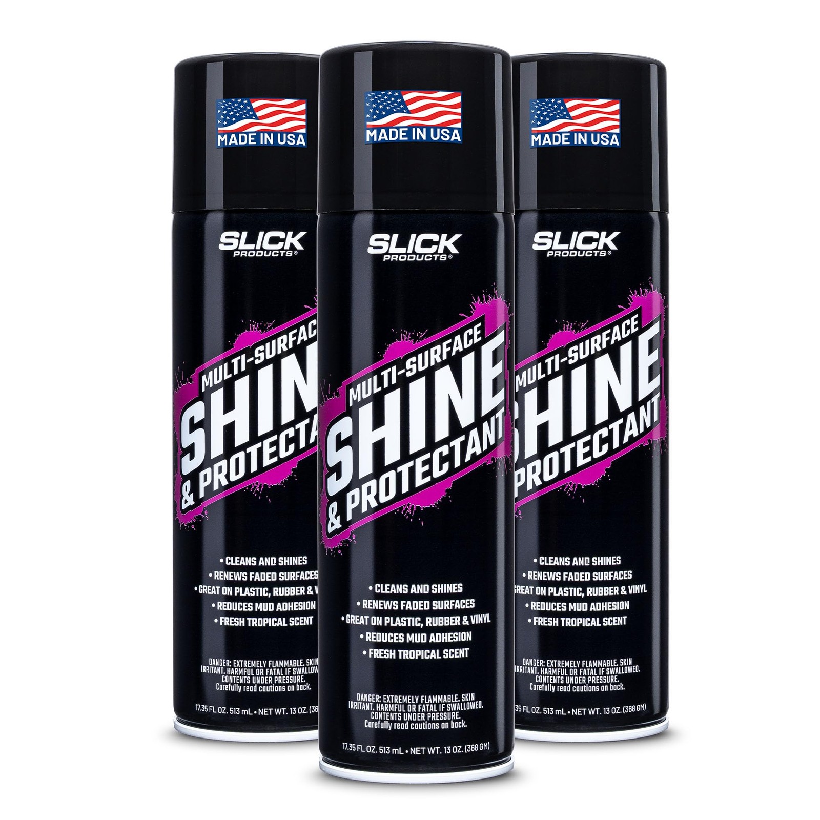 High Gloss Protectant Spray for Vinyl, Plastic, Rubber 3Pack 17.35 FL OZ