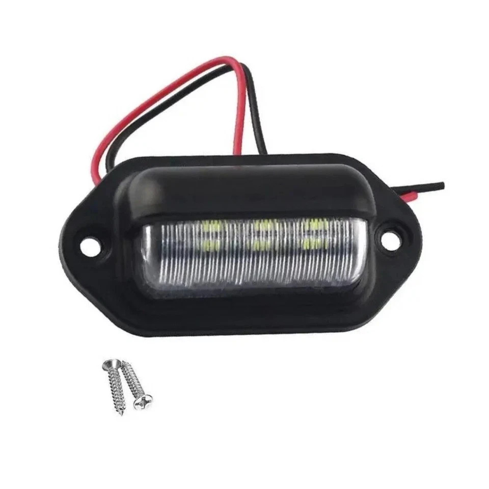 2PCS LED License Plate Light Tag Lamps Assembly Replacement for Truck Trailer RV