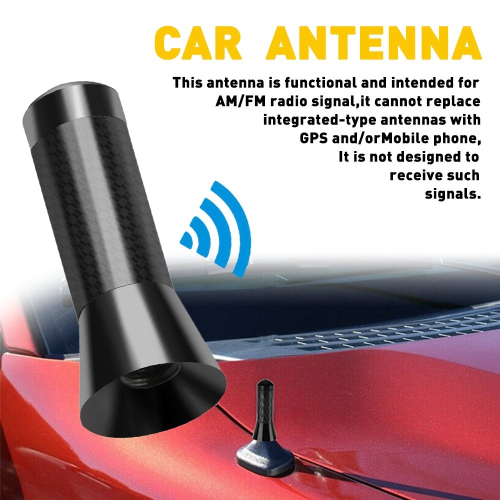 1.4″ Carbon Fiber Short Antenna Vehicle Car Radio Truck Aluminum Universal