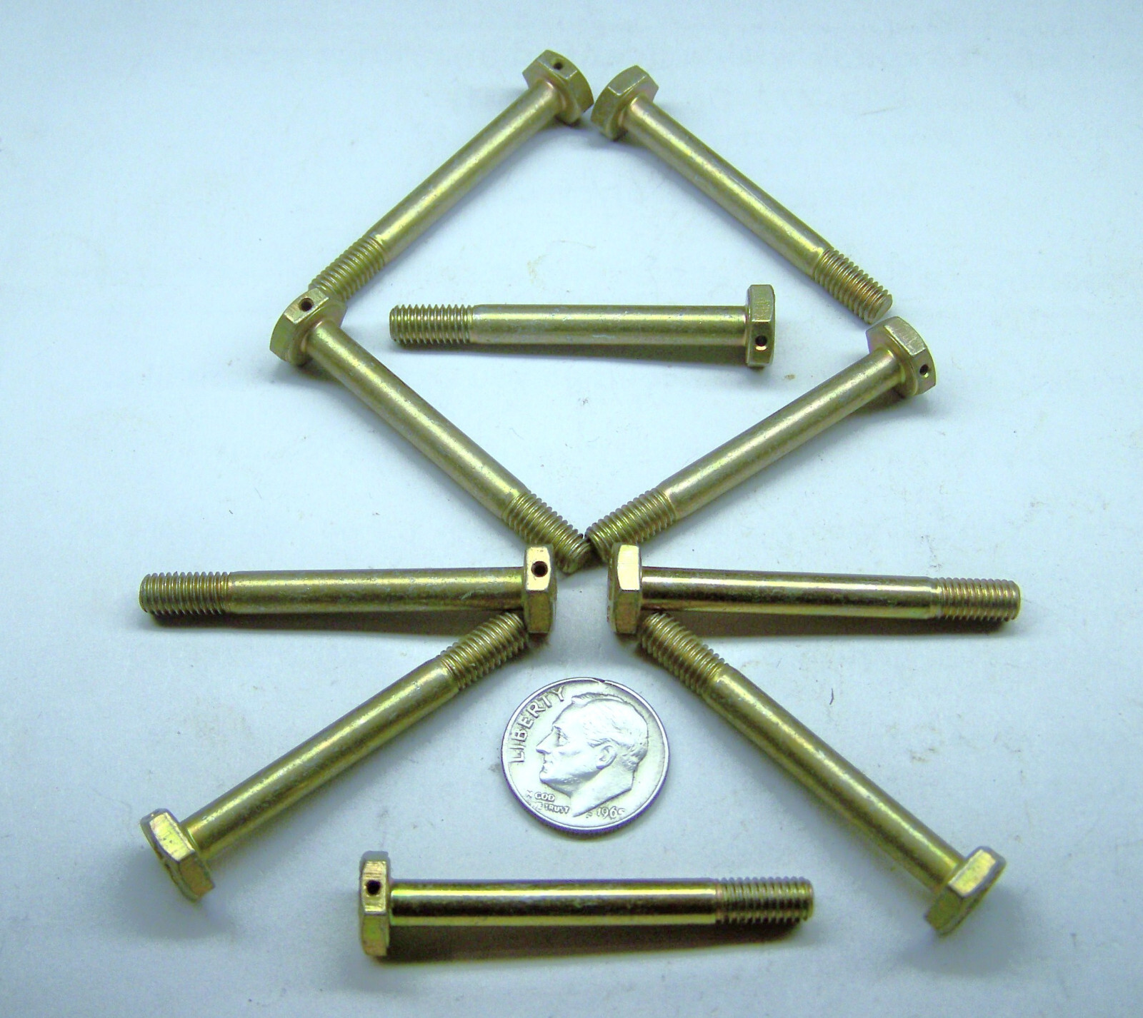 10 AIRCRAFT F14 C130 FA18 AN3H-15A NOS 10-32 3A HEX DRILLED HEAD BOLT 1.656″ L