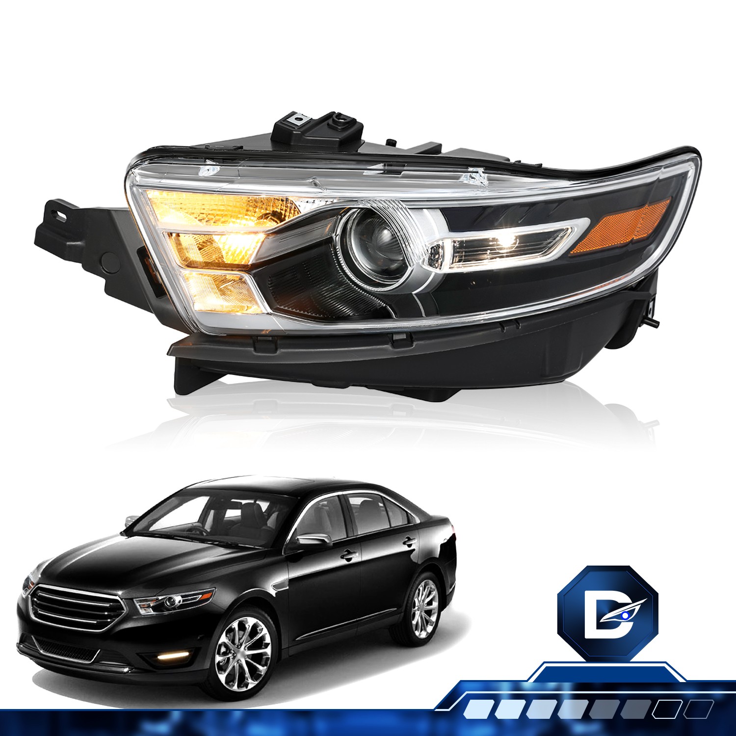 For 2013-2019 Ford Taurus HID Projector Driver Left Side Headlight Headlamp