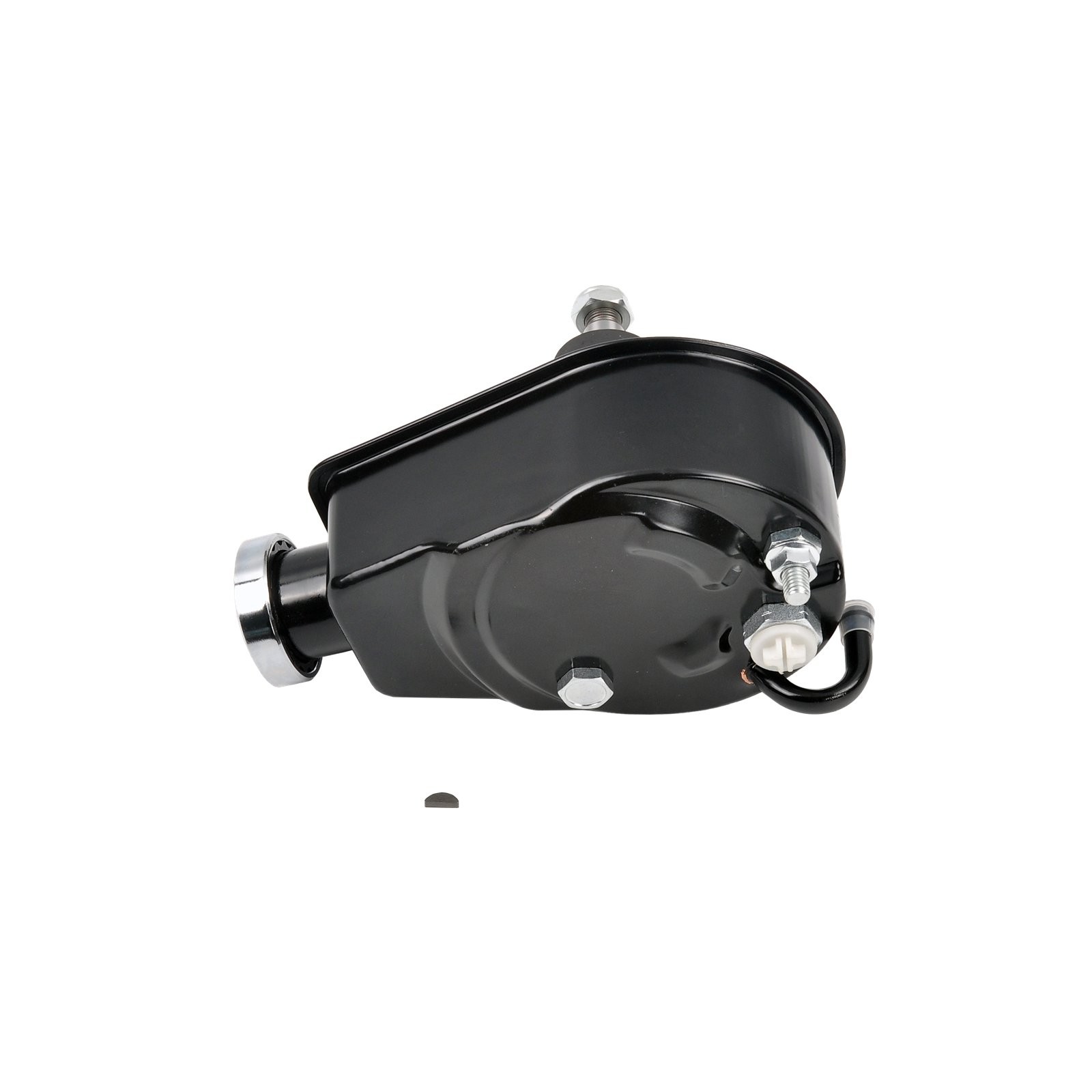 Black Saginaw Style Power Steering Pump & Single Groove Pulley For Chevy BBC SBC