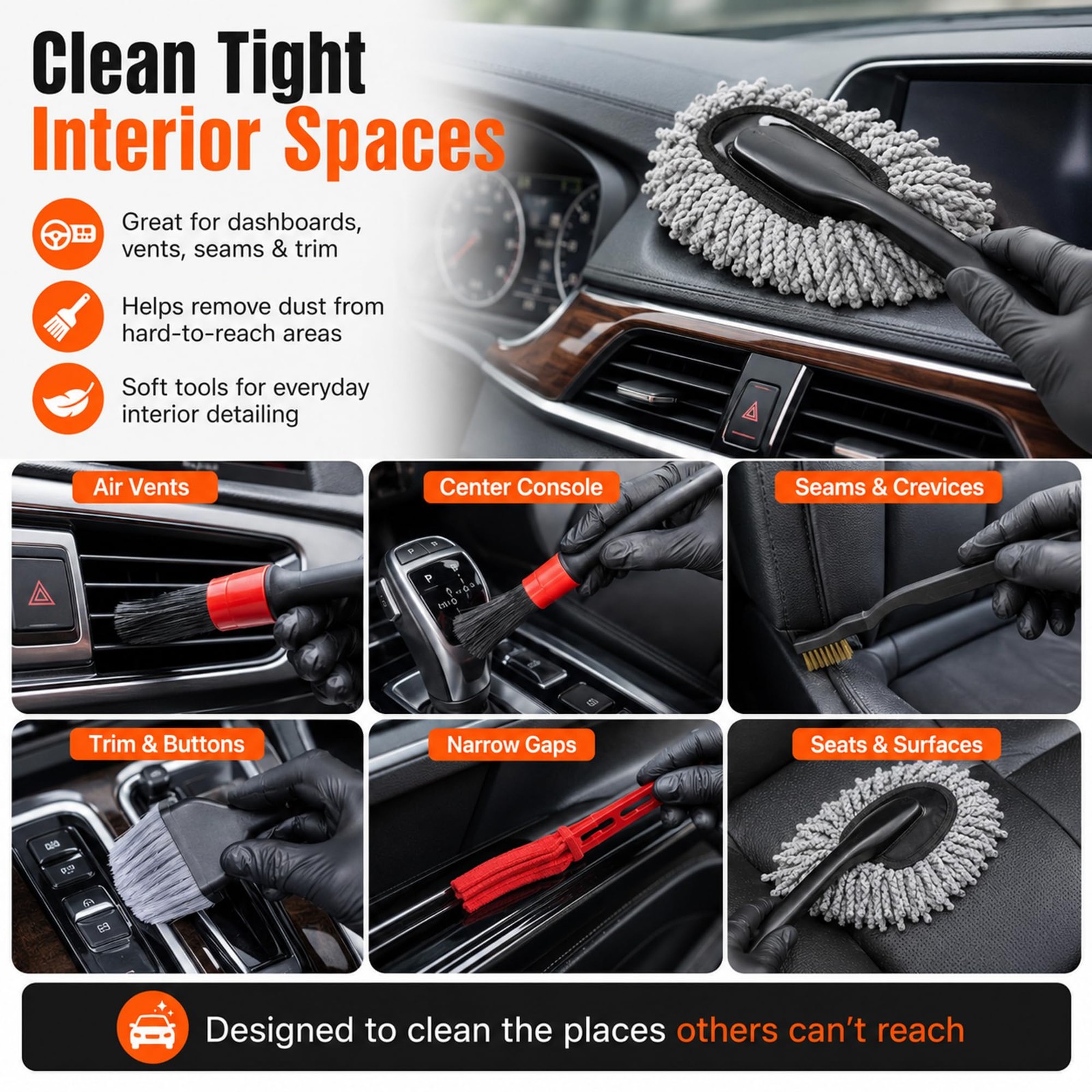 Kavon Products 18-Piece Car Detailing Kit – Complete Interior Detailing…