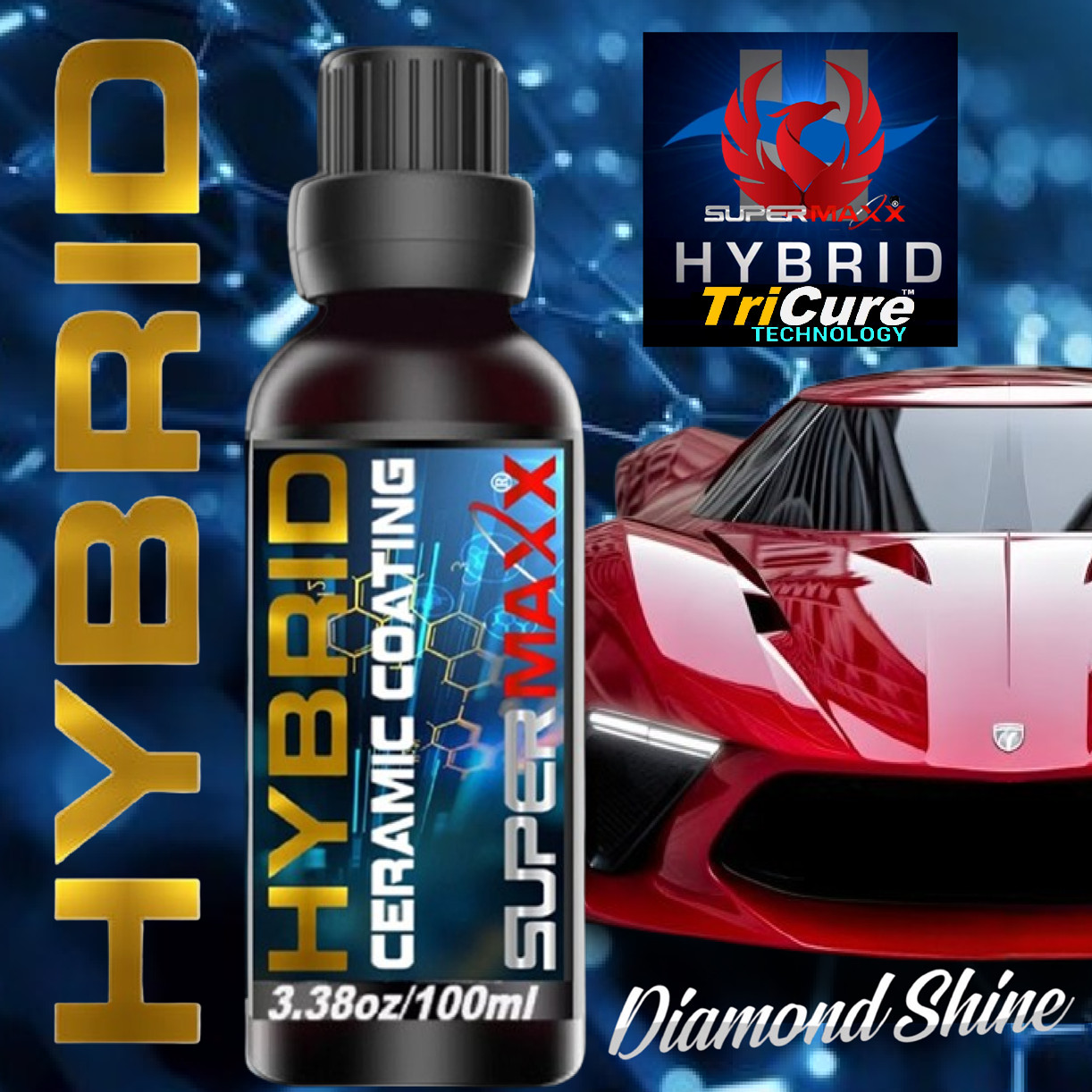 HYBRID CERAMIC CAR COATING ADVANCED ‘DIAMOND SHINE PROTECTION – ‘3.38 OZ/100ML”
