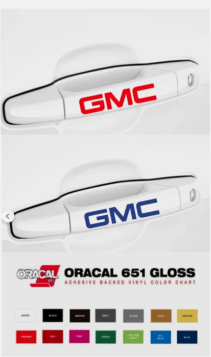 5x Door Handle Vinyl Decal Sticker for GMC Acadia Sierra Yukon – Choose Color