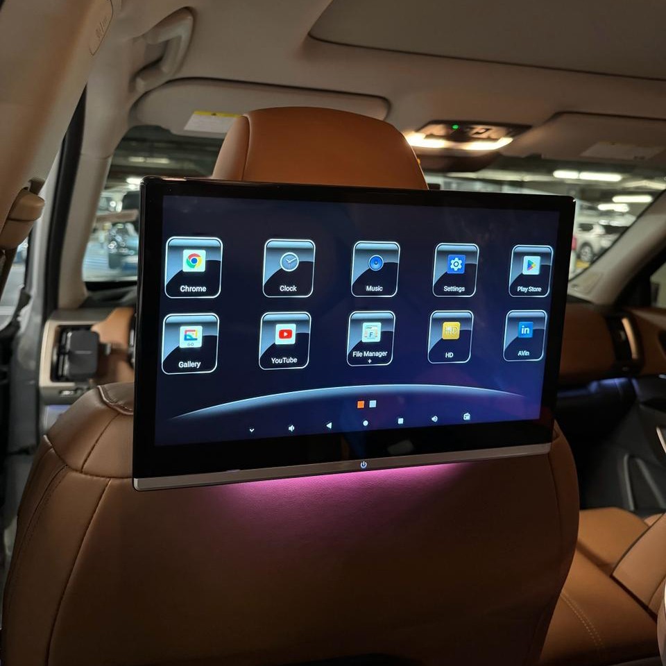 Rear Seat TV Screen For GMC Yukon Android 14.0 System Car Headrest With Monitor