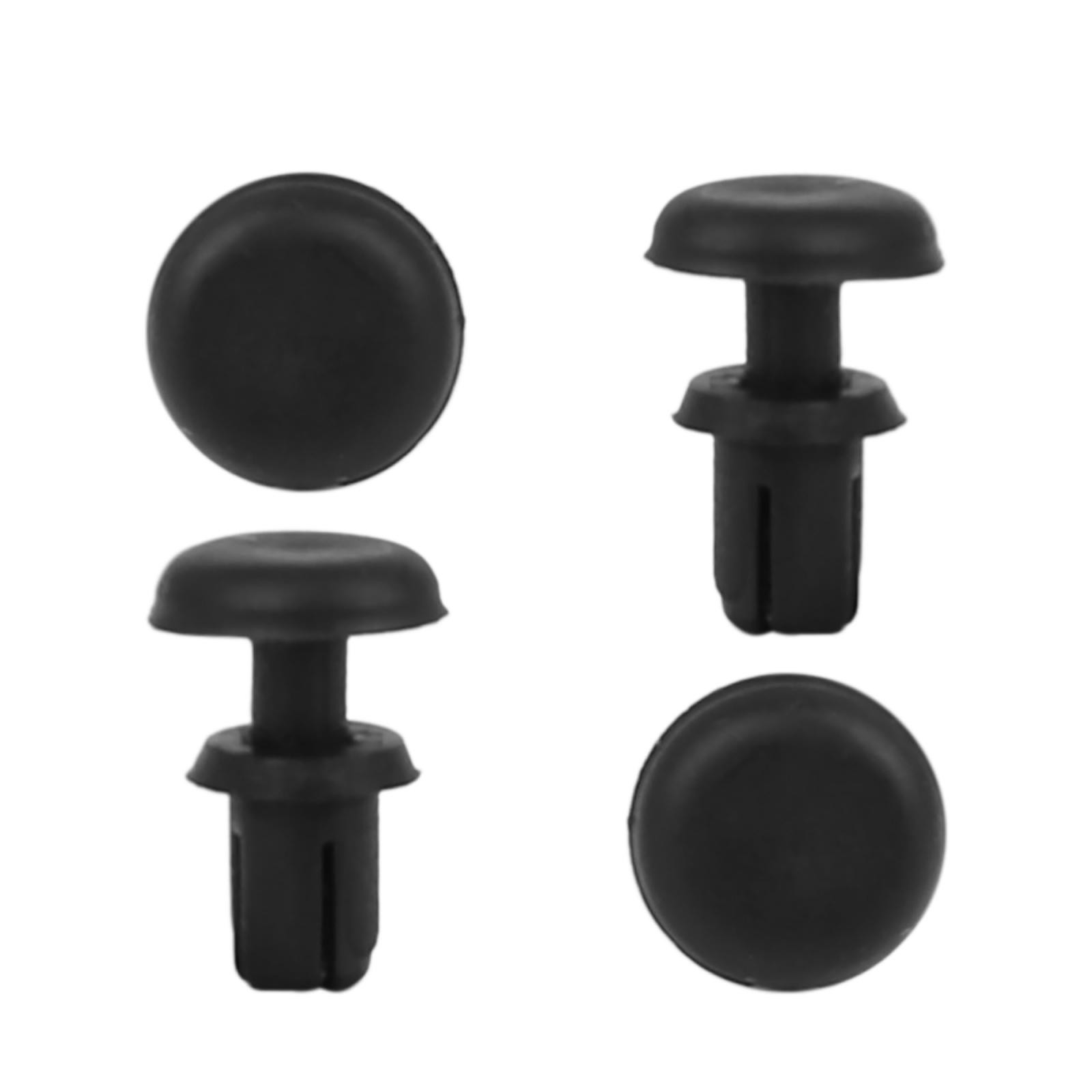 30Pcs 4mm Black Plastic Rivets Push Type Panel Retainer Fastener Clip for Car