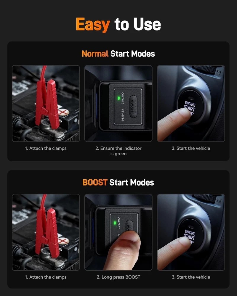 WOLFBOX Jump Starter with Air Compressor, 3000A Portable Car Battery Booster