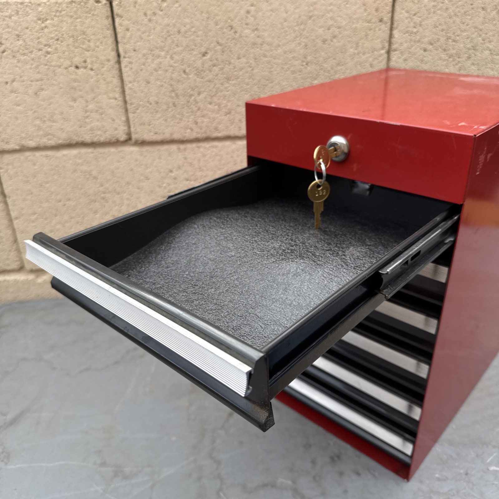 Craftsman USA Red 6 Drawer 15x12x9 Tool Caddy Side Hanging Tool Box Chest 65203
