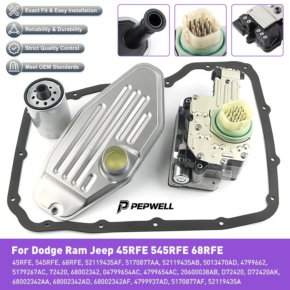 45RFE 545RFE Transmission Shift Solenoid Block Pack w Plate for Ram Jeep 4WD