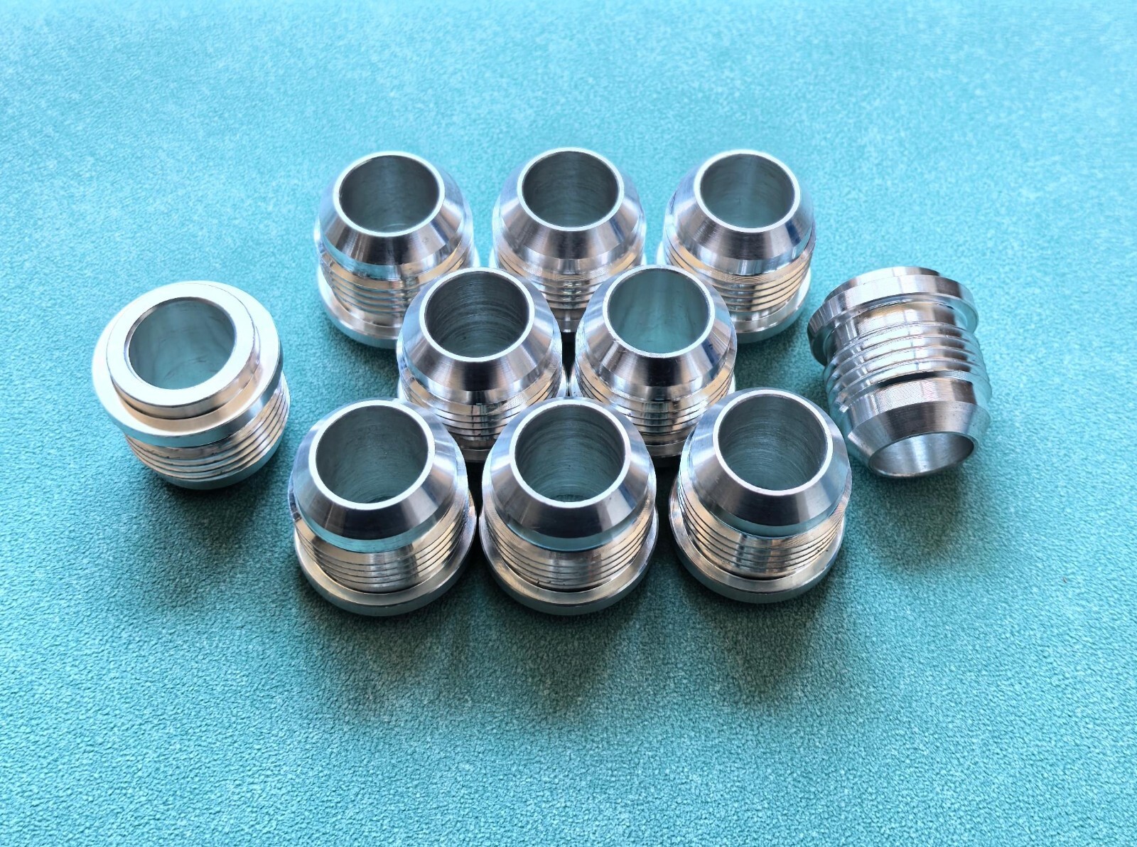 Male Billet 6061 T6 Aluminum Weld on/Weld in Fitting Bung AN10 -10AN Qty: 10