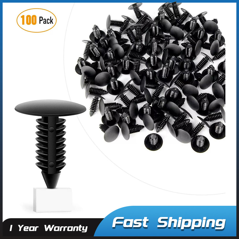 100PCS 8mm Hole Car Plastic Clips Body Retainer Hood Fender Fastener Rivets