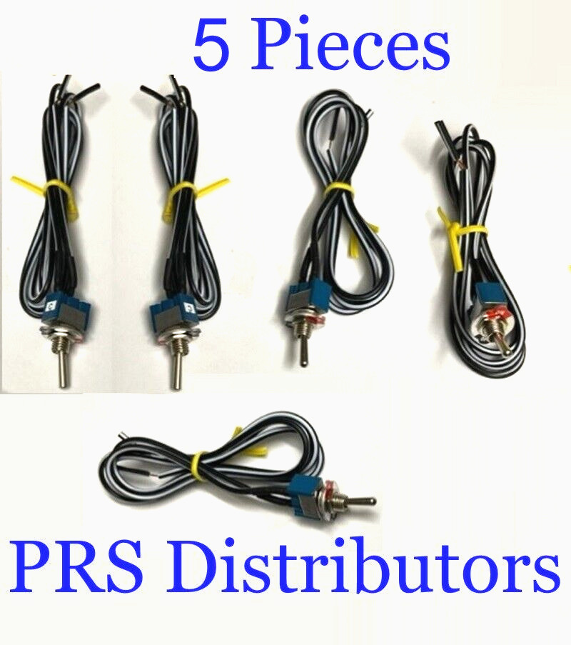 5 Pieces ON OFF TOGGLE SWITCH with Wire for 6VDC 12VDC 110VAC 220VAC
