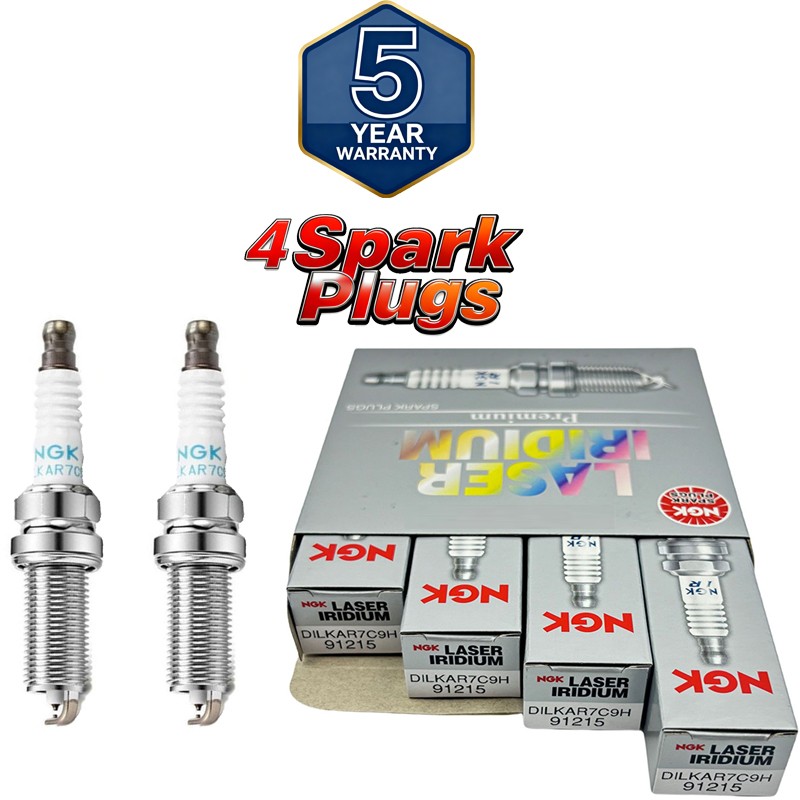 4X NGK 91215 / DILKAR7C9H Laser Iridium Spark Plug Gap .035″ For Nissan infiniti