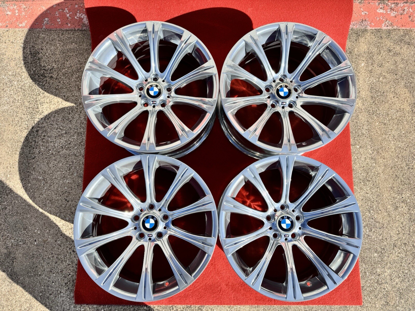 4x CHROME 19″ BMW M5 M6 E60 STYLE 166 OEM BBS WHEELS RIMS 525i 545i 550i 59545