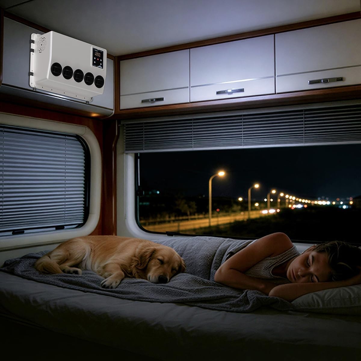 12V A/C Split 10000BTU Air Conditioner For Semi Trucks Bus RV Caravan Truck Cab