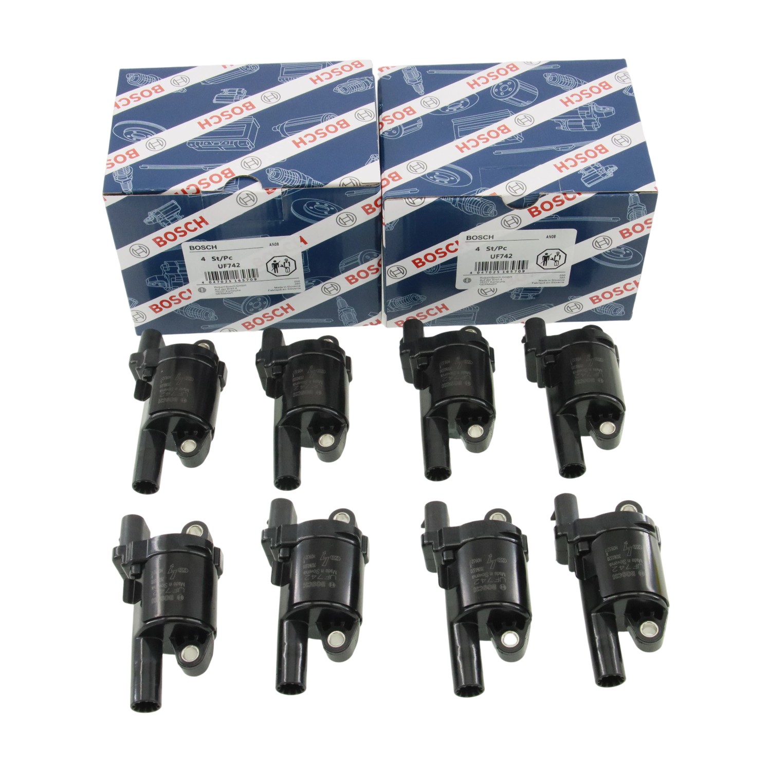 8Pcs Ignition Coils Fit Chevy Silverado GMC Sierra 1500 V8 6.2L Bosch UF742