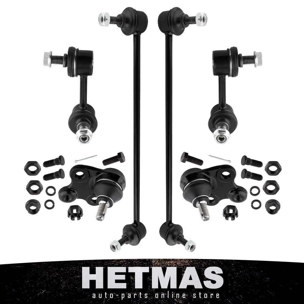 6PCS Front Rear Sway Bars Lower Ball Joints For Acura ILX Honda Civic 2012-2015