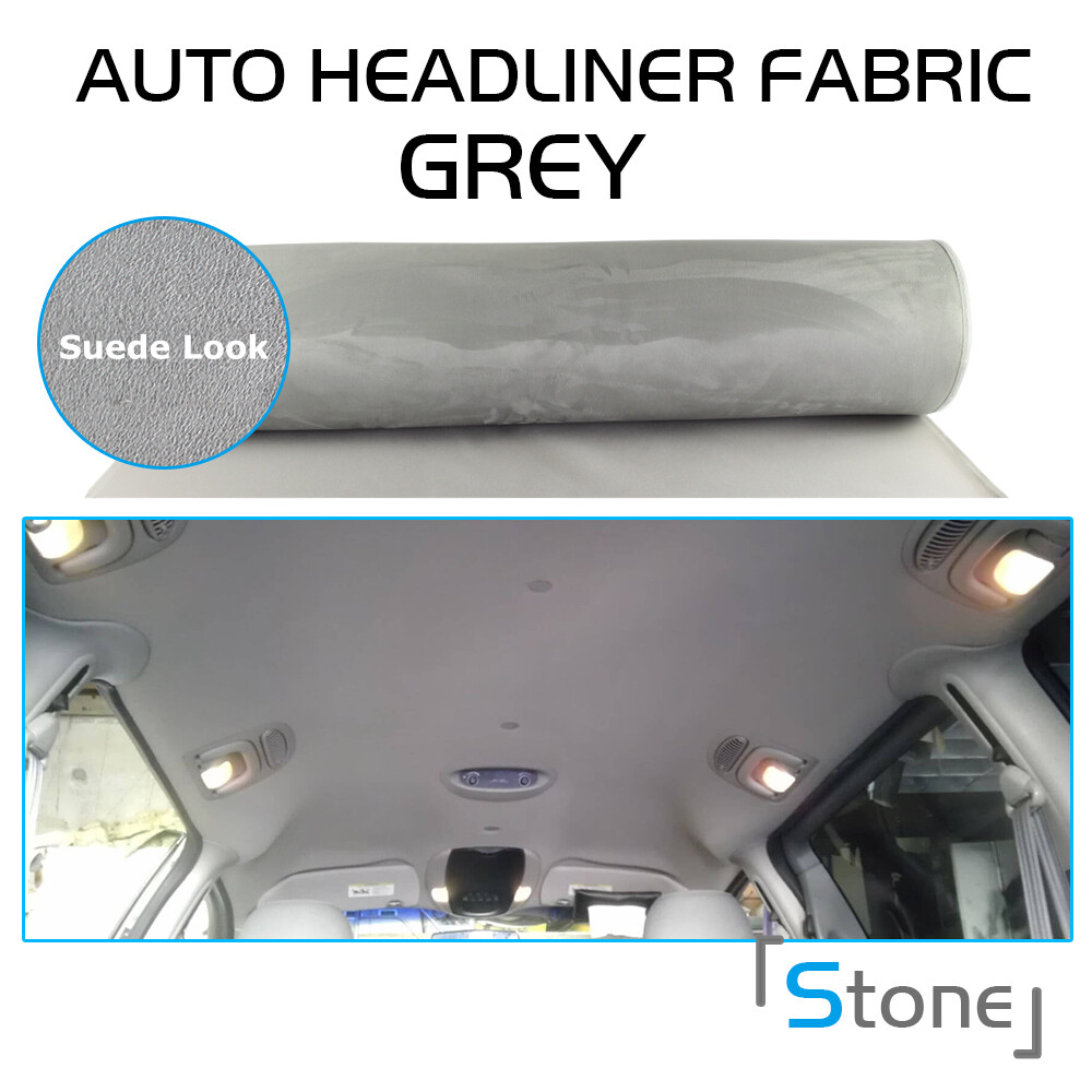 Gray Suede Headliner Fabric Roof Liner for Car Replace/Repair/Renew 9’L x 5’W