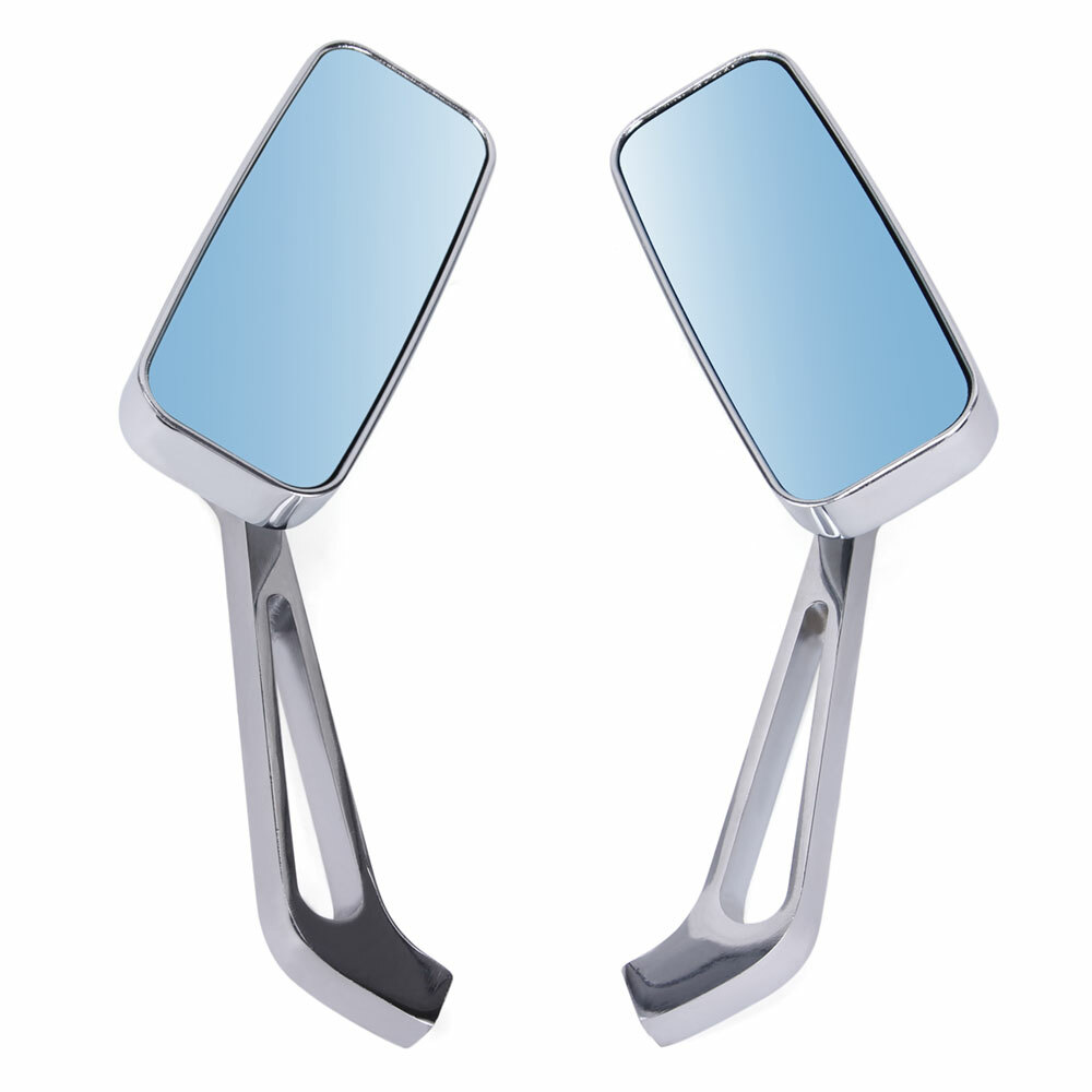 Rectangle Motorcycle Mirrors For Harley Cruiser Bobber Chopper Softail Sportster