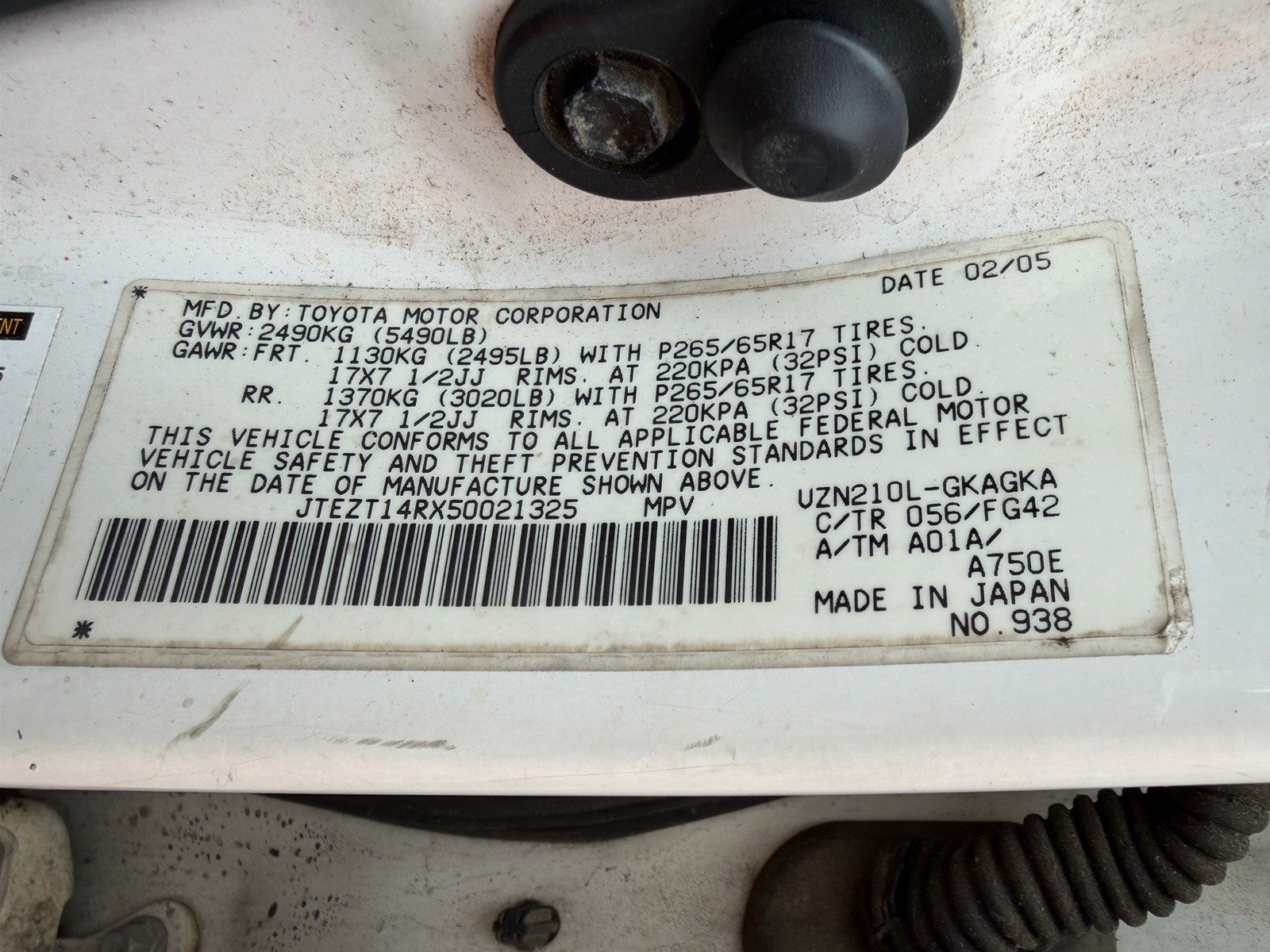 2005-2009 Toyota 4Runner Abs Anti-Lock Brake Pump Master Cylinder 89541-35050