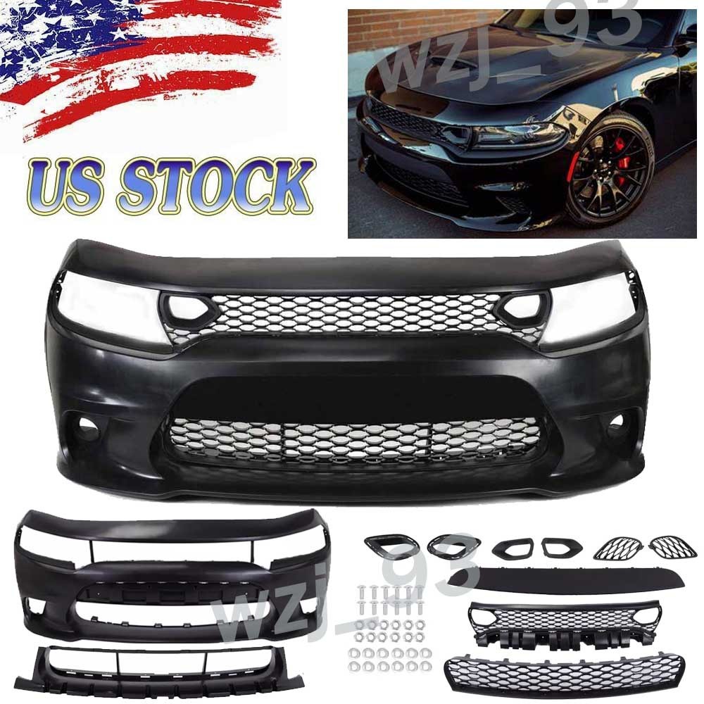 Front Bumper Cover Assembly for 2015-2023 Dodge Charger RT SRT Hellcat Style